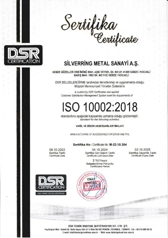 ISO 10002 Müşteri Memnuniyeti YS