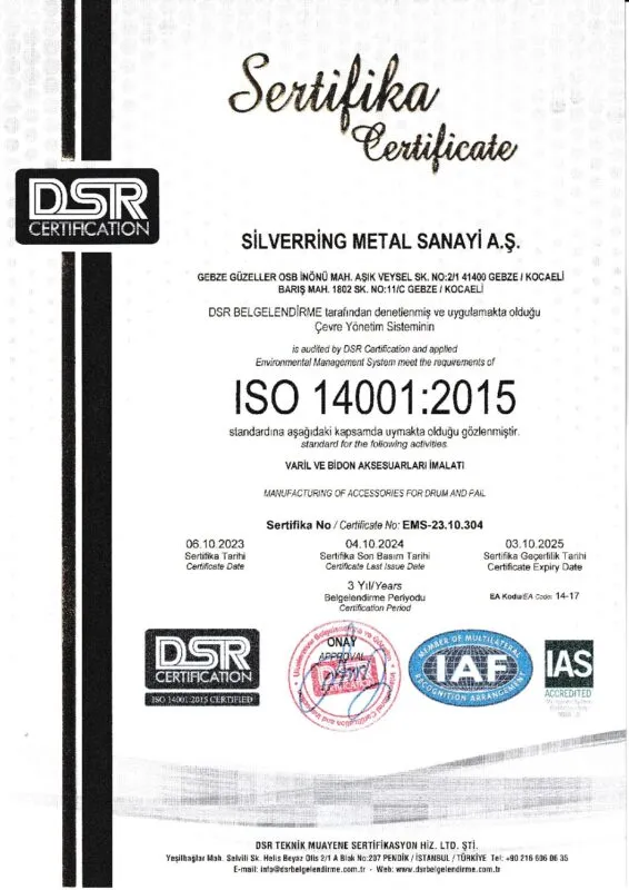 ISO 14001 Çevre Yönetim Sistemi
