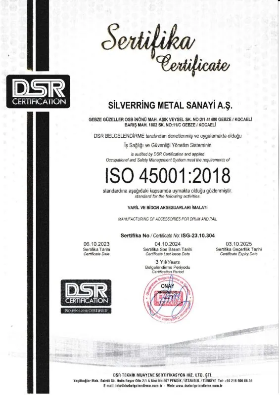 ISO 45001 İş Sağlığı ve Güvenliği YS